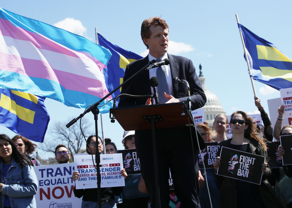 2019: Transgender troops banned from military